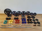 Set gewichten: dumbells, schijven, halterstangen, Sport en Fitness, Ophalen, Gebruikt, Benen, Dumbbell
