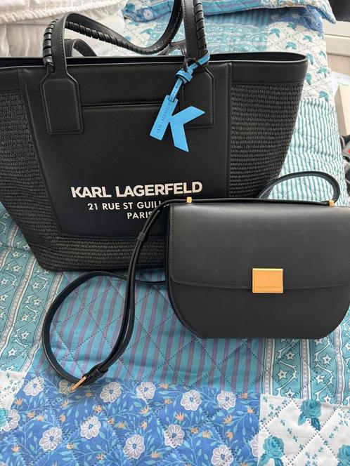 Sac Karl lagerfeld noir à bandoulière en cuir, Bijoux, Sacs & Beauté, Sacs | Sacs à bandoulière, Comme neuf, Noir, Cuir