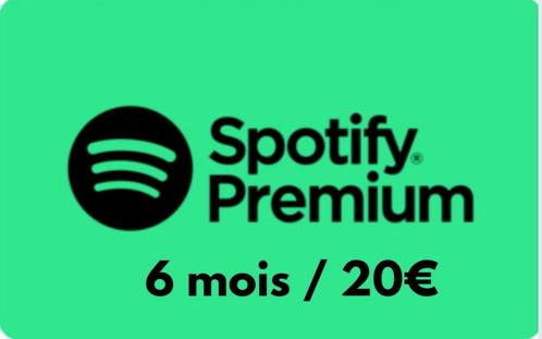 Spotify premium 6mois/ 1an, Informatique & Logiciels, Logiciel Audio, Enlèvement ou Envoi