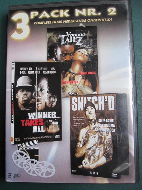 3 Pack Nr.2 (3 films op 1 DVD), Cd's en Dvd's, Dvd's | Actie, Zo goed als nieuw, Actie, Boxset, Vanaf 16 jaar, Ophalen of Verzenden