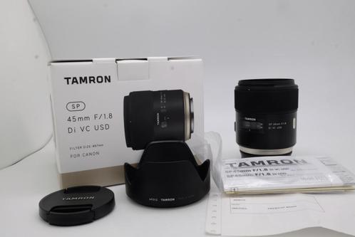 Tamron 45 mm F1.8 SP Di VC USB 45/1.8 DSLR Canon volledig be, Audio, Tv en Foto, Foto | Lenzen en Objectieven, Zo goed als nieuw