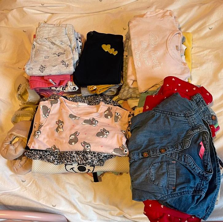 Pakket meisjeskleding maat 68, Kinderen en Baby's, Babykleding | Maat 68, Zo goed als nieuw, Ophalen
