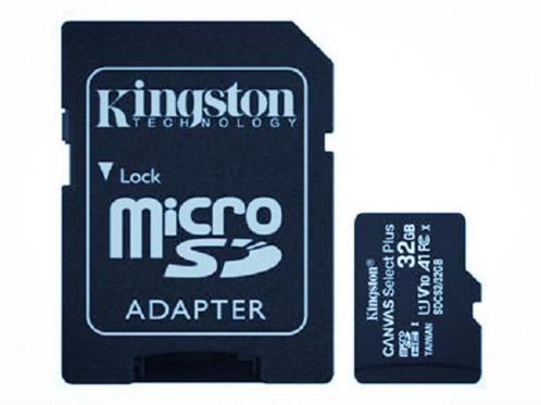 Kingston Canvas Select Plus - carte mémoire flash - 32 Go -, Audio, Tv en Foto, Foto | Geheugenkaarten, Nieuw, MicroSDHC, 32 GB