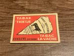 Oud origineel etiket TABAK ‘TKOETJE Zottegem, Verzamelen, Ophalen of Verzenden, Zo goed als nieuw, Overige onderwerpen, Prent
