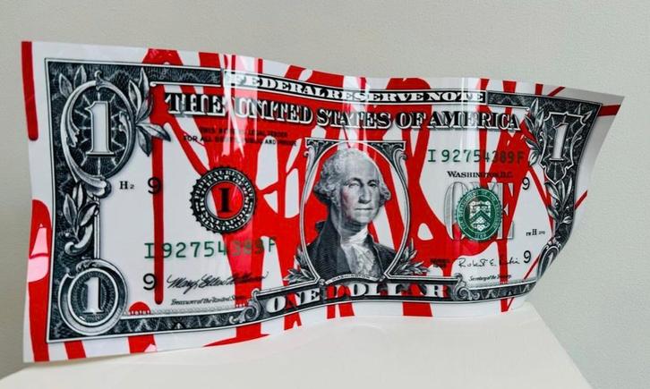 Karl Lagasse – One Dollar Flow (27/50) – Gelimiteerd, Antiek en Kunst, Kunst | Designobjecten, Ophalen