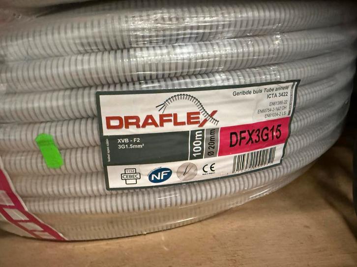 Elektriciteit kabels XVB en preflex., Doe-het-zelf en Bouw, Elektriciteit en Kabels, Nieuw, Ophalen