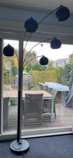 Staande lamp zwart met vijf lichtpunten, Huis en Inrichting, Lampen | Vloerlampen, Ophalen, Gebruikt, 200 cm of meer, Metaal