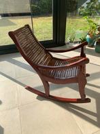 Schommelstoel, Huis en Inrichting, Stoelen, Ophalen, Gebruikt, Bruin, Eén