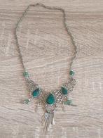 Collier en argent avec pierres, Handtassen en Accessoires, Kettingen, Ophalen, Zo goed als nieuw, Zilver, Zilver