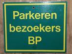 Zeldzaam houten reclamebord BP bezoekers, Verzamelen, Reclamebord, Ophalen of Verzenden