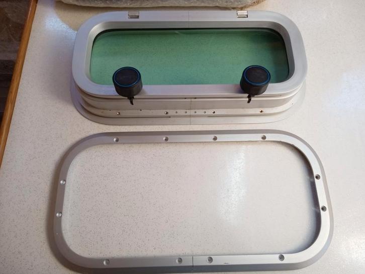 Raam voor plezierboten, 4 openingen en 2 vaste openingen., Watersport en Boten, Bootonderdelen, Ophalen