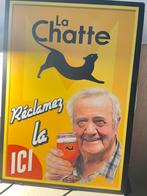 Plaque publicitaire bière La Chatte, Collections, Marques & Objets publicitaires, Comme neuf