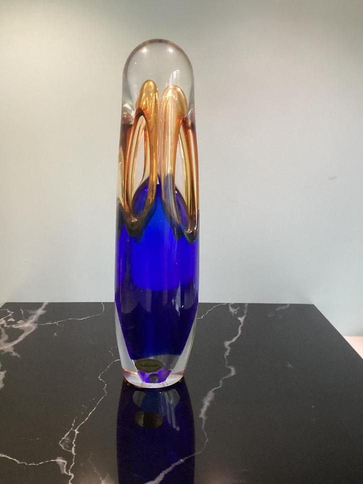 Abstract bicolor getekend Adam Jablonski. 219/a., Antiek en Kunst, Antiek | Glaswerk en Kristal, Ophalen