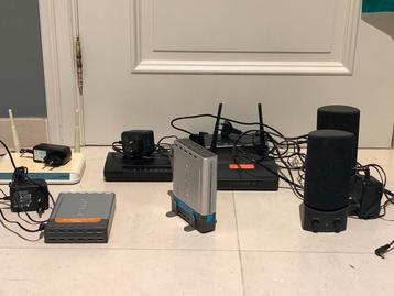 Routers, switchen, Wifi Access Points 2.4 en 5ghz, speakers beschikbaar voor biedingen