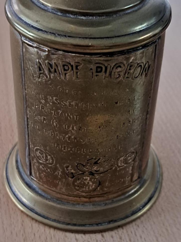 petroleum lamp, lampe pigeon, Antiek en Kunst, Antiek | Verlichting, Ophalen