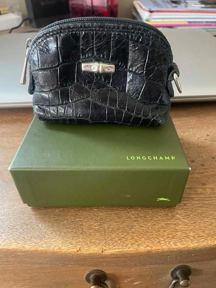 portemonee  LONGCHAMP ROUSEAU, Handtassen en Accessoires, Portemonnees, Gebruikt, Overige merken, Zwart, Leder, Ophalen of Verzenden