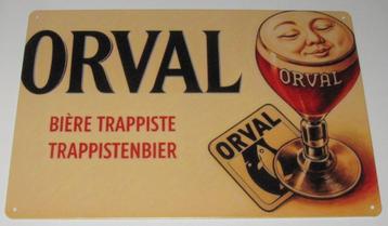 ORVAL BIER : Metalen Bord Orval Trappistenbier beschikbaar voor biedingen