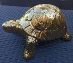 schildpad goudkleurig in keramiek, Tuin en Terras, Ophalen, Nieuw, Overige materialen, Dierenbeeld