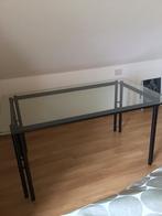 Tafel met glas +4 stoelen, Huis en Inrichting, Tafels | Eettafels, Ophalen, Glas