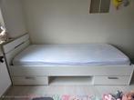 1 persoonsbed, Ophalen, 100 cm, Eenpersoons, Wit