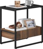 Bijzettafel met Verstelbare Lade - Nieuw+ ongeopend in doos, Minimalistisch industrieel, Nieuw, 55 tot 75 cm, Rechthoekig
