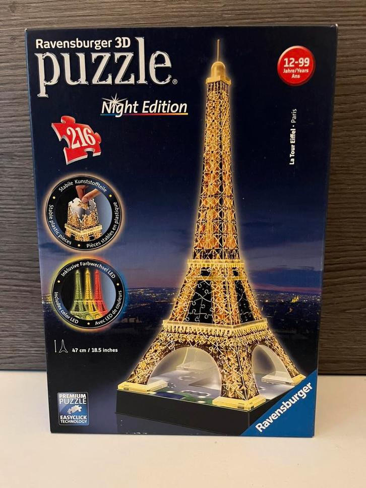 Eiffeltoren 3D-puzzel, Hobby en Vrije tijd, Denksport en Puzzels, Nieuw, Legpuzzel, Minder dan 500 stukjes, Ophalen