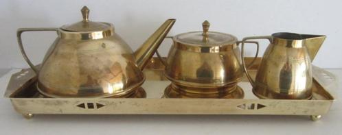 service à thé café art nouveau Fischel Van der Hoef, Antiquités & Art, Antiquités | Services (vaisselle) complet, Envoi