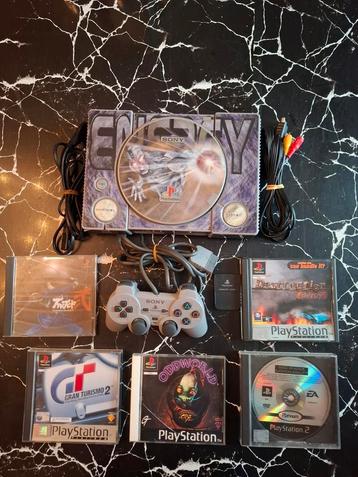 Sony PlayStation 1-console + 5 games + controller + geheugen beschikbaar voor biedingen