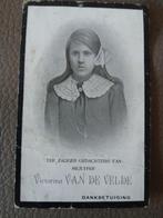 victorine van de velde overl 1916, Verzamelen, Bidprentjes en Rouwkaarten, Ophalen of Verzenden, Bidprentje