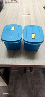 Tupperware microgolfpotjes, Ophalen of Verzenden, Gebruikt, Blauw, Bak of Kom