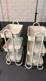 2x Ikea Räskog rolwagen, Huis en Inrichting, Woonaccessoires | Prullenbakken, Ophalen, Gebruikt