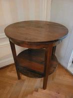 Houten voetstuktafel met 2 dienbladen, Gebruikt, Ophalen of Verzenden, /, /