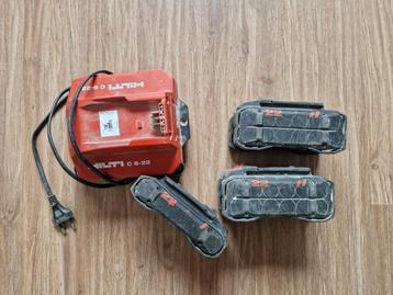 Hilti Batterijen en oplader 22 Volt + SF 6-22 (NURON) beschikbaar voor biedingen
