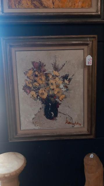 Olieverfschilderij – Bloemenstilleven beschikbaar voor biedingen