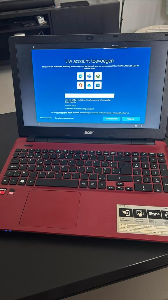 Acer Aspire E15, Computers en Software, Windows Laptops, Zo goed als nieuw, 15 inch, HDD, Azerty, Ophalen