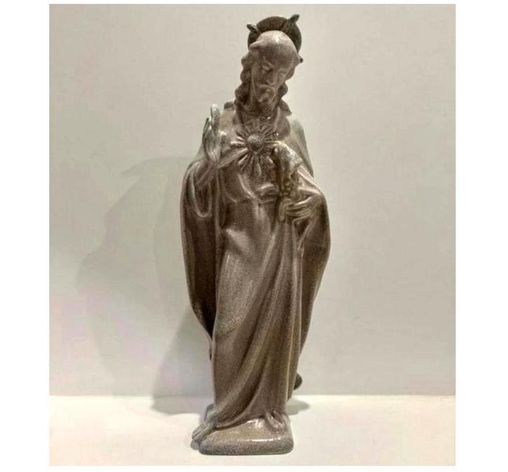 Leo Jungblut 1930 antiek Beeld Christus goede herder 35cm, Antiek en Kunst, Antiek | Religieuze voorwerpen, Ophalen of Verzenden