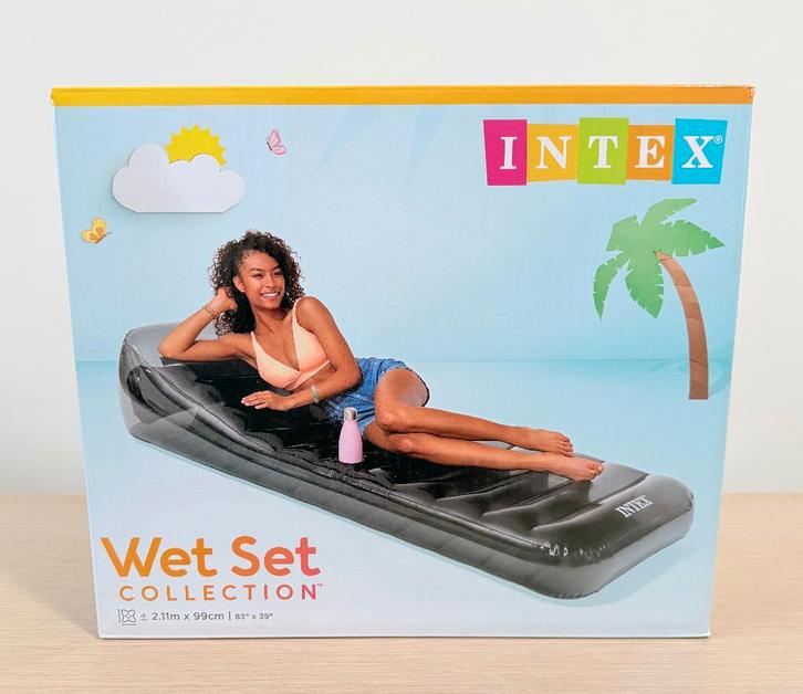 Matelas gonflable / Intex / Cool Grey Lounge / NOUVEAU, Jardin & Terrasse, Accessoires de piscine, Neuf, Autres types, Enlèvement ou Envoi