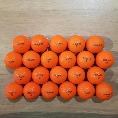 Balles de golf d'occasion Inesis soft 500 oranges  (22), Sports & Fitness, Golf, Utilisé, Balle(s), Enlèvement ou Envoi