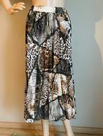Longue jupe plissée motif léopard L marque Jus de Pom, Jus de Pom, Brun, Taille 42/44 (L), Sous le genou
