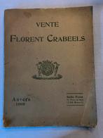 Florent Crabeels Vente catalogue 1909, Enlèvement ou Envoi