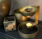 Geurbrander - wax/blokjes - metaal goud - landelijk, Overige kleuren, Nieuw, Ophalen of Verzenden, Metaal