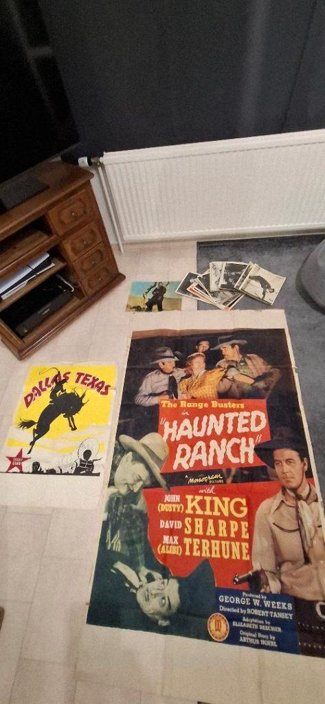 lot de cinéma "western" de 1943, Collections, Posters & Affiches, Enlèvement ou Envoi