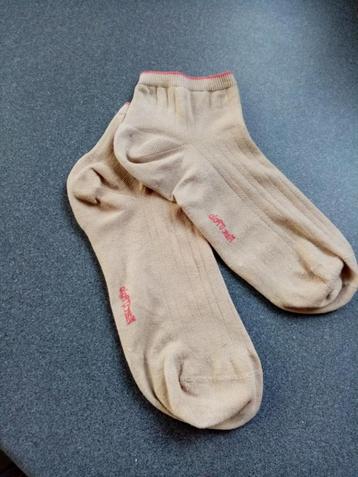 Marc O'Polo : beige korte sokken enkelsokjes mt 35 - 38