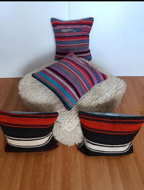 4 Handgemaakte kussenhoezen 40x40 cm, Huis en Inrichting, Woonaccessoires | Kussens, Nieuw, Overige kleuren, Vierkant, Ophalen of Verzenden