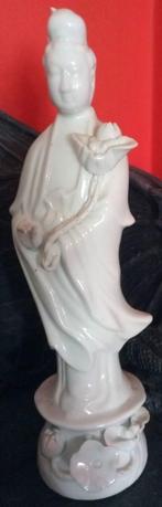 Déesse chinoise vintage du bonheur Blanc GUANYIN, Enlèvement ou Envoi, Comme neuf, Image, Autres religions