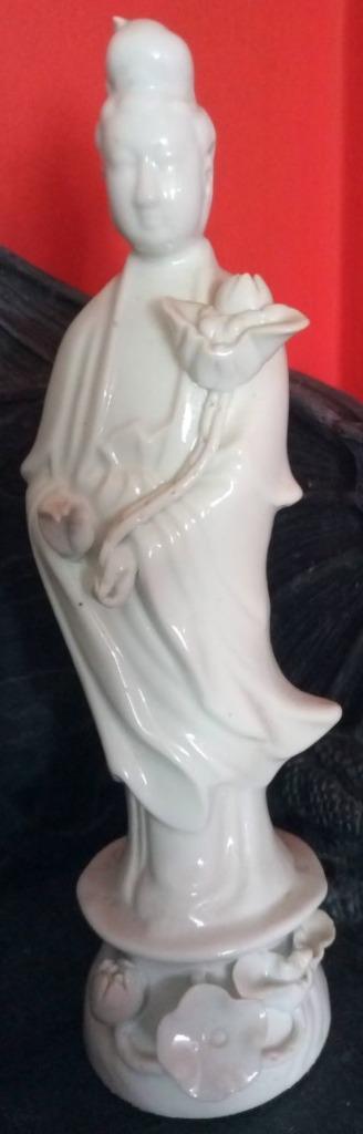 Vintage Chinese Godin van geluk Blanc GUANYIN, Verzamelen, Religie, Zo goed als nieuw, Overige religies, Beeld(je), Ophalen of Verzenden