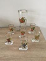 Glazen laars met 6 kleine glazen laarsjes. In perfecte staat, Ophalen, Zo goed als nieuw