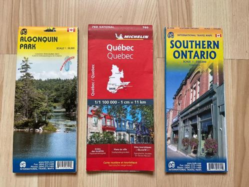 Michelin Kaarten van Canada Ontario Quebec Algonquin en reis, Boeken, Reisgidsen, Michelin, Ophalen of Verzenden