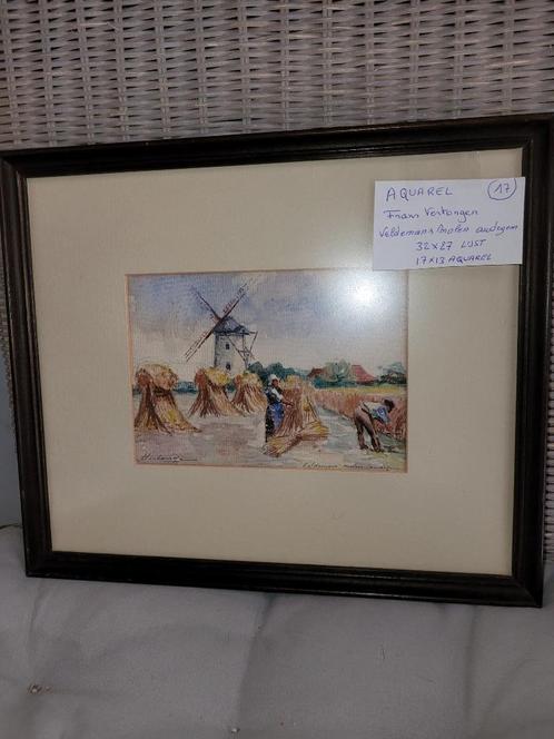 aquarel frans vertongen (oudegem-dendermonde), Antiek en Kunst, Kunst | Schilderijen | Klassiek, Ophalen