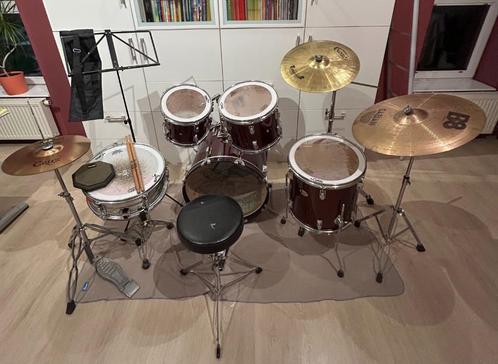 Drumstel Thunder Taiwan Red, Muziek en Instrumenten, Drumstellen en Slagwerk, Gebruikt, Overige merken, Ophalen
